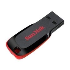 Флешка USB Sandisk CZ50 Cruzer Blade (SDCZ50-032G-B35), 32Gb, USB 2.0, R/W 15/4, черный/красный