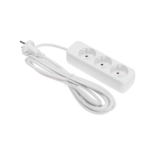 Удлинитель Rexant STANDARD 3 гнезда, 3 м, 2х1,0 мм², б/з, белый