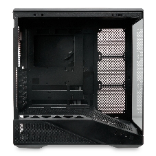 Компьютерный корпус без блока питания HSPD F711-TGbK, Panoramic Full Tower, Black, TG, 0.7 SPCC, no fans ATX, mATX, mITX 190/420/280мм 2x2.5