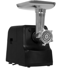 Мясорубка электрическая Brayer BR1612 черный, 2000 Вт, 2.0 кг/мин, реверс, защита от перегрузки, металлический лоток, насадки - 6