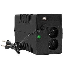Источник бесперебойного питания ExeGate Power NB-600.LED.AVR.2SH.USB (600VA/360W, LED, AVR, 2*Schuko, USB, батарея 12V 7.2Ah, Black)