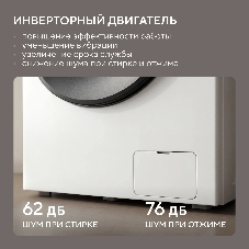 Стиральная машина Hyundai WME8210 белый, загрузка фронтальная 8 кг, 1200 об/мин, класс A+++