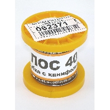Припой ПОС-40 диаметр 1,5 мм с канифолью 50 гр Припой ПОС-40 диаметр 1,5 мм с канифолью 50 гр