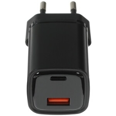 Сетевое зарядное устройство Maxvi A354PD Type-C 20W PD3.0 + USB 2.4A, черный
