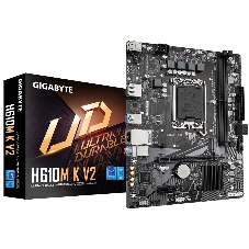 Материнская плата GIGABYTE H610M K V2, LGA1700, Intel H610, 2xDDR5, 2xSATA, 1xM.2, 1xPCIe 4.0 x16, DisplayPort, HDMI, 1x1Gb LAN, 3x3.5 мм, 7.1, microATX