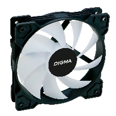 Вентилятор для корпуса Digma DFAN-FRGb1 черный, 120 мм, 1200 об/мин, 23 дБ, 4 pin