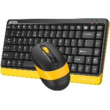 Комплект клавиатура+мышь A4Tech FStyler F1110 Bumblebee проводной, USB, 1200 DPI, жёлтый/чёрный