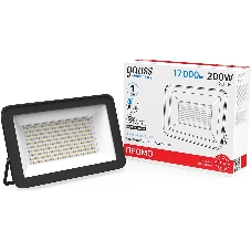 Прожектор светодиодный Gauss Elementary 200Вт 6500К IP65 17000лм ПРОМО G2 черный