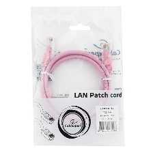Патч-корд UTP Cablexpert cat.5e, 1м, литой, многожильный, розовый