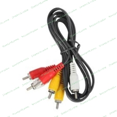Кабель аудио-видео Ningbo 3хRCA (m)/3хRCA (m) 1м. черный