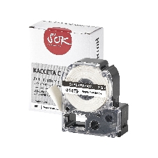 Кассета с лентой S'OK by Sakura Printing BLK6WBA14 для Epson, черный на белом, 14мм/2.5м