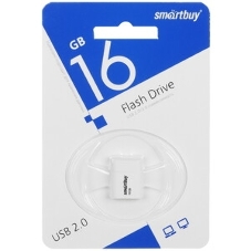 Флешка USB SmartBuy LARA black (SB16GBLARA-K), 16Gb, USB 2.0, R/W 15/5, черный/белый