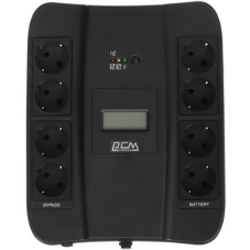 Источник бесперебойного питания Powercom SPIDER, Интерактивная, 900 ВА/540 Вт, Tower, Schuko, LCD, Serial+USB, USB