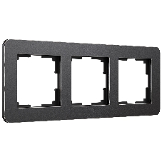 Рамка на 3 поста Platinum (черный алюминий) W0032608