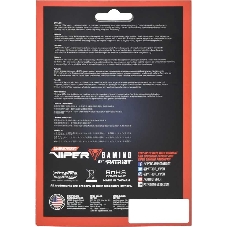 Оперативная память Patriot Viper Elite II, DDR4, 16GB (2x8 GB), 3200 MHz, CL18, DIMM, радиатор, красный, черный