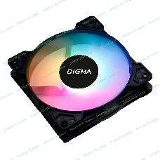Вентилятор для корпуса Digma DFAN-FRGb1 черный, 120 мм, 1200 об/мин, 23 дБ, 4 pin