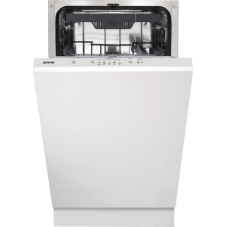 Посудомоечная машина встраиваемая Gorenje GV520D17S, загрузка 10 комплектов, стандартный мотор, регулировка верхней корзины по высоте, 3 корзины, кнопочное управление, звуковой сигнал завершения цикла, автооткрывание дверцы, половинная загрузка, полный AquaStop, энергоэффективность А+++, уровень шума 47 дБ, белый