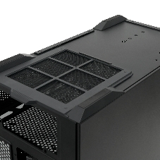 Компьютерный корпус без блока питания HSPD F711-TGbK, Panoramic Full Tower, Black, TG, 0.7 SPCC, no fans ATX, mATX, mITX 190/420/280мм 2x2.5