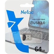 Флешка USB Netac UM81 (NT03UM81N-064G-20BK), 64Gb, USB 2.0, R/W 30/10, черный/красный