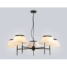 Люстра Ambrella light LH72453/5 BK/WH черный/белый Е14/5 max 40W D1000*290-1080