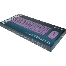 Комплект клавиатура+мышь AULA AC306 беспроводной, USB, 1600 DPI, сиреневый