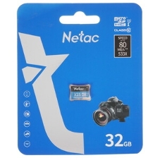 Флеш карта microSDHC 32Gb Netac P500 NT02P500STN-032G-S (без SD адаптера) 80Mb/s