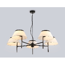 Люстра Ambrella light LH72453/5 BK/WH черный/белый Е14/5 max 40W D1000*290-1080