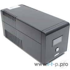 Источник бесперебойного питания PowerMan Smart Sine 1000 черный (Pure Sine Wave/LCD Display/USB/Software/RJ11/45)
