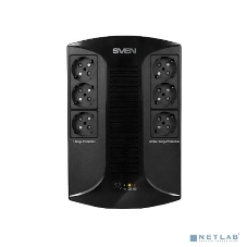 Источник бесперебойного питания SVEN UP-L1000E 1000VA/500W (6 розеток: 3х UPS/сетевой фильтр+3 x сетевой фильтр)