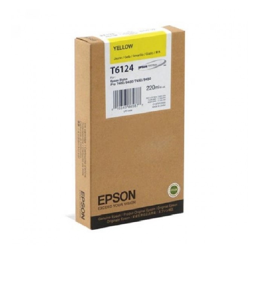 Картридж струйный Epson C13T612400 желтый (220 мл) для Stylus 7400, 7450, 9400, 9450