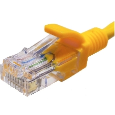 Патч-корд Suprlan 10-0161 UTP RJ-45 вил.-вилка RJ-45 cat.5e 0.5м желтый LSZH 24AWG