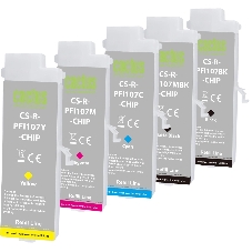 Картридж перезаправляемый струйный Cactus CS-R-PFI107SET-CHIP набор 5шт.упак. для Canon imageProGRAF iPF670/680/685/770/780/785 с чипом