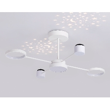 Потолочный светодиодный светильник с пультом Ambrella light FL51631/4+1 WH белый 3000K-6400K 48W 910*745*300 (ПДУ ИК)