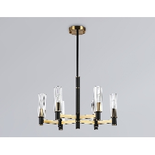 Люстра Ambrella light LH55511/6 BK/BS/CL черный/латунь/прозрачный E14*6 max 40W D570*760