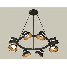 Светильник Ambrella light XB9198101/8 SBK/PYG/CL черный песок/золото желтое полированное/прозрачный GX53 (C9198, N8145)