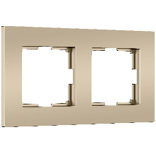 Рамка на 2 поста Slab (шампань софт) W0022911