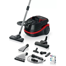 Пылесос моющий Bosch BWD421POW черный/красный, 2100 Вт, уборка сухая/влажная, пылесборник контейнер 2,5 л