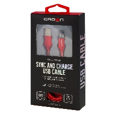 Кабель Crown USB - microUSB CMCU-3072M red