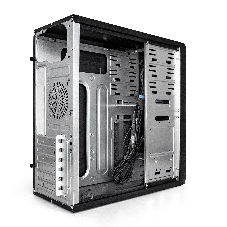 Компьютерный корпус Miditower ExeGate EX283215RUS CP-603UB Black, ATX, (CP350W, 80мм), 2*USB+2*USB 3.0, Audio, замок блокировки кнопки питания