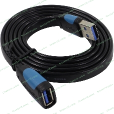 Кабель-удлинитель Vention USB 3.0 AM/AF - 1м плоский VAS-A13-B100