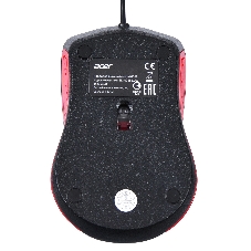 Мышь проводная Acer OMW012 черный/красный, 1200 dpi, USB, кнопки - 3