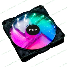 Вентилятор для корпуса Digma DFAN-FRGb2 черный, 120 мм, 1200 об/мин, 23 дБ, 4 pin