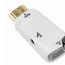 Переходник HDMI на VGA c аудио белый