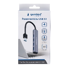 USB-концентратор Gembird UHB-C484, USB, 4хUSB, USB/USB Type-C