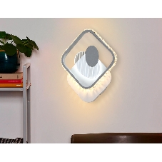 Светильник Ambrella light FA266 WH/GR белый/серый LED 3000K+6400K 16W 310*270*50