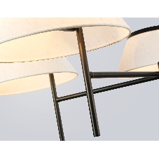 Люстра Ambrella light LH72453/5 BK/WH черный/белый Е14/5 max 40W D1000*290-1080