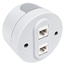 Ovivo Розетка комп. 2-местн. (RJ45 CAT6), ИксВан (xONE), белый, 406-010000-230
