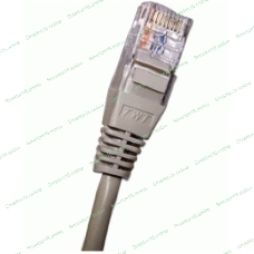 Патч-корд 2-х парный TWT UTP cat.5e, с заливными колпачками, 2.0 м, серый