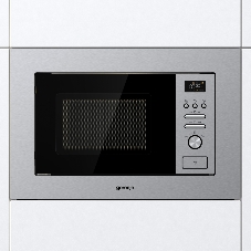 Микроволновая печь встраиваемая Gorenje BMI201AG1X нержавеющая сталь, 20 л, 800 Вт, переключатели - поворотный механизм/кнопки