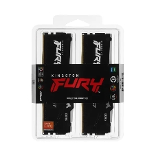 Оперативная память Kingston Fury Beast, DDR5, 32Gb (2x16GB), 5600MHz, CL36, DIMM, с радиаторами, RGB, черный